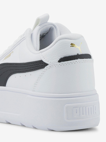 Puma Adidași cu platformă din piele Karmen Rebelle albi pentru femei