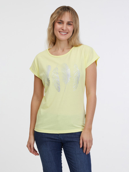 Sam 73 Tricou de bază pentru femei galben deschis SAM 73 Clorinda