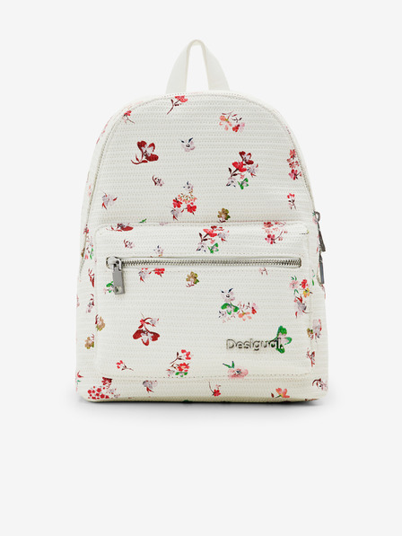 Desigual Rucsac Desigual Delirium Mombasa Mini Alb pentru femei cu flori