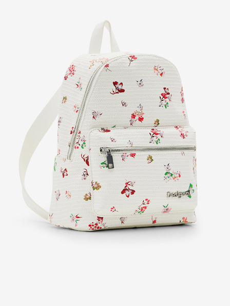 Desigual Rucsac Desigual Delirium Mombasa Mini Alb pentru femei cu flori