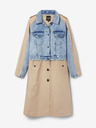 Desigual Trench Desigual Shorlock albastru și bej, damă
