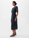 GAP Rochie midi din denim cu dantelă GAP