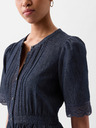 GAP Rochie midi din denim cu dantelă GAP
