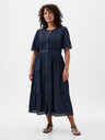 GAP Rochie midi din denim cu dantelă GAP