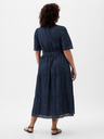 GAP Rochie midi din denim cu dantelă GAP