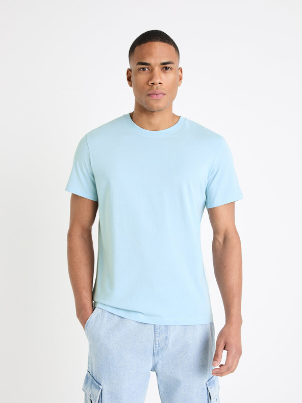 Celio Tricou basic albastru deschis pentru bărbați Celio Tebase