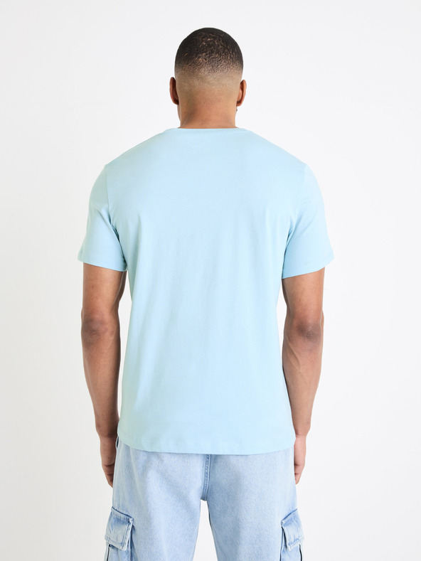 Celio Tricou basic albastru deschis pentru bărbați Celio Tebase