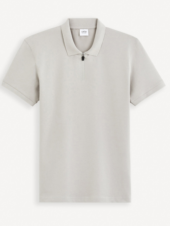 Celio Tricou polo basic gri deschis pentru bărbați Celio Gebenoit