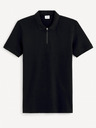Celio Tricou polo basic negru pentru bărbați Celio Gebenoit