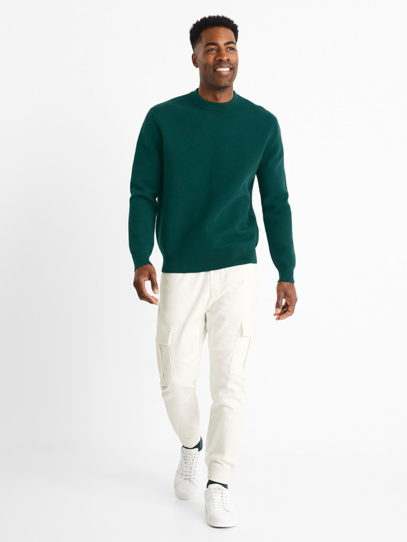 Celio Pantaloni cargo crem pentru bărbați Celio Cokit4