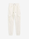 Celio Pantaloni cargo crem pentru bărbați Celio Cokit4