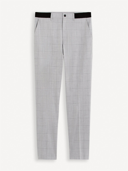Celio Pantaloni chino în carouri gri deschis pentru bărbați Celio Gocarreau