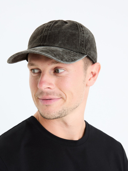 Celio Gri șapcă de denim pentru bărbați Celio Gicapwash
