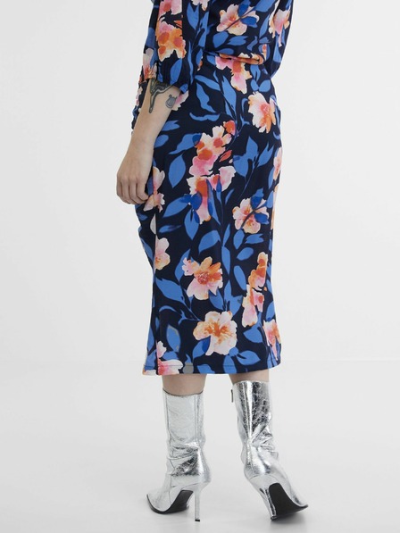 Orsay Fustă cu model floral roz-albastru pentru femei ORSAY