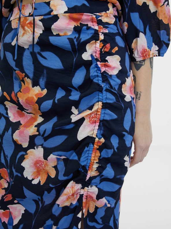 Orsay Fustă cu model floral roz-albastru pentru femei ORSAY