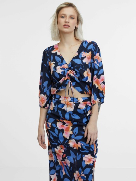 Orsay Bluză cu model floral roz-albastru pentru femei ORSAY