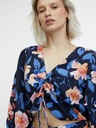 Orsay Bluză cu model floral roz-albastru pentru femei ORSAY