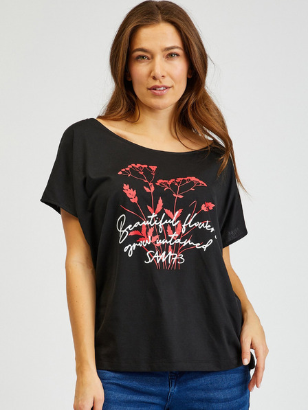 Sam 73 Tricou imprimat negru pentru femei SAM73 Circinus