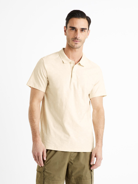 Celio Tricou polo crem de bază pentru bărbați Celio Feflame
