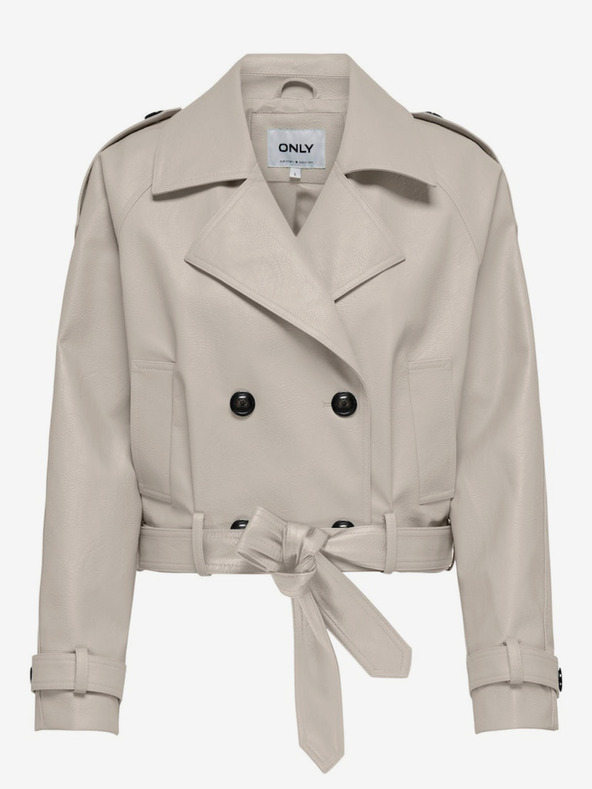 ONLY Jachetă de piele pentru femei crem ONLY Vera