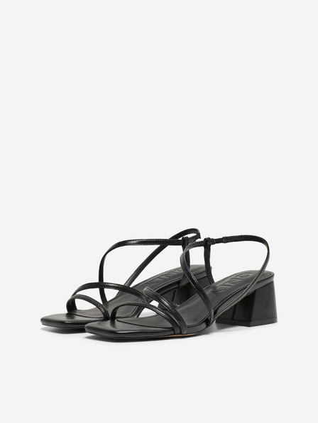 ONLY Sandale negre cu toc pentru femei ONLY Aylin-3