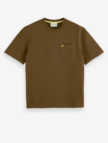 Scotch & Soda Tricou Scotch & Soda kaki pentru bărbați