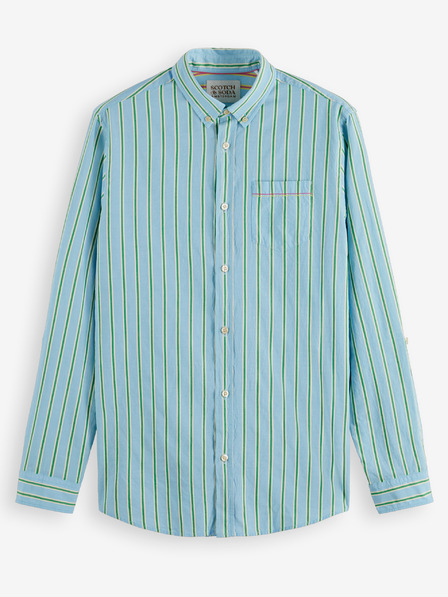 Scotch & Soda Tricou cu dungi albastru deschis pentru bărbați Scotch & Soda