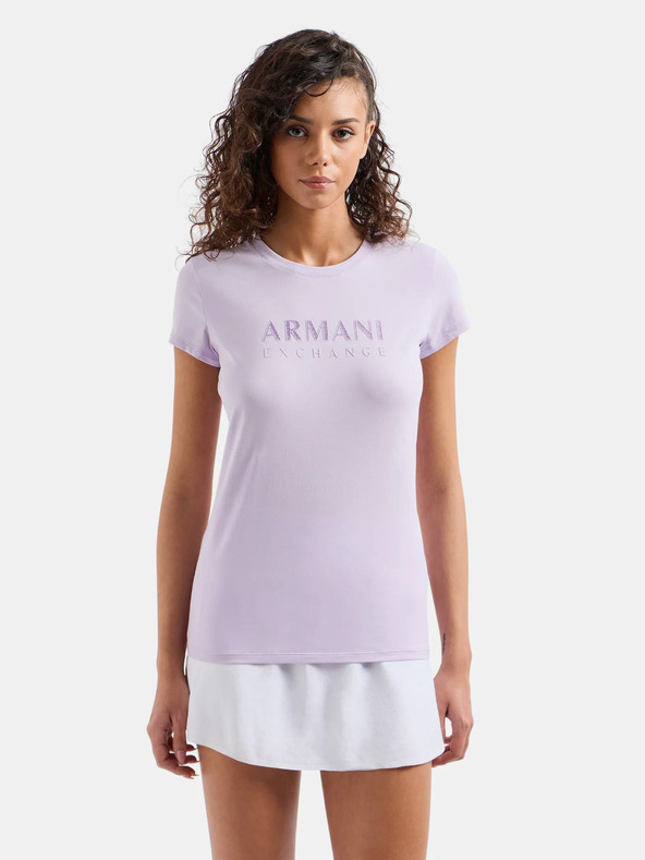 Armani Exchange Tricou violet deschis pentru femei Armani Exchange