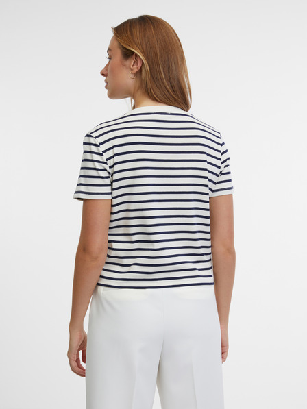 Orsay Tricou cu dungi de damă crem albastru ORSAY
