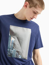 Armani Exchange Tricou Armani Exchange albastru închis pentru bărbați