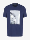 Armani Exchange Tricou Armani Exchange albastru închis pentru bărbați