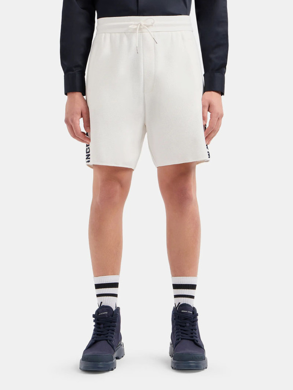 Armani Exchange Pantaloni de trening albi pentru bărbați Armani Exchange