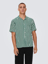 ONLY & SONS Tricou cu mânecă scurtă cu dungi albe și verzi pentru bărbați ONLY & SONS Wayne