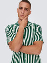 ONLY & SONS Tricou cu mânecă scurtă cu dungi albe și verzi pentru bărbați ONLY & SONS Wayne