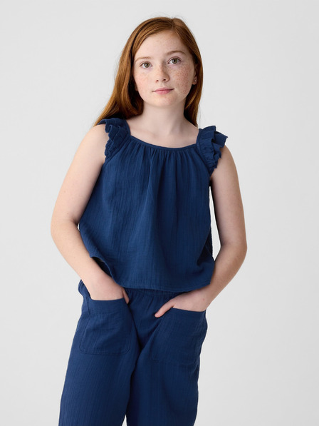 GAP Top din muselină pentru fete GAP