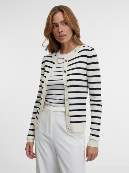 Orsay Cardigan cu dungi crem pentru femei ORSAY