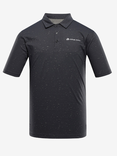 ALPINE PRO Tricou polo negru pentru bărbați ALPINE PRO Coowel