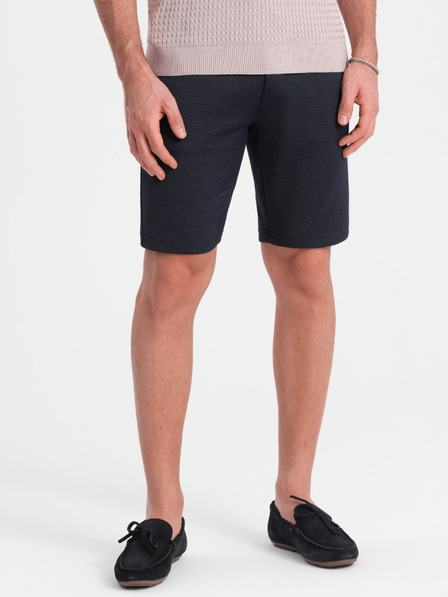 Ombre Clothing Pantaloni scurți de bărbați albastru închis cu buzunare Ombre Clothing