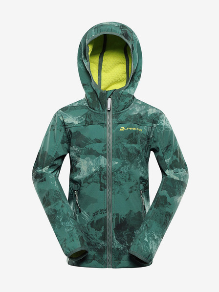 ALPINE PRO Geacă softshell cu model pentru copii, verde ALPINE PRO HOORO