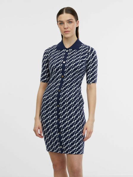 Orsay Rochie pulover cu model albastru închis pentru femei ORSAY