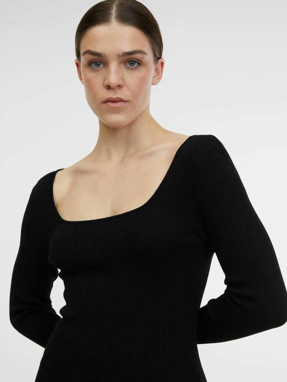 Orsay Rochie pulover negru pentru femei ORSAY