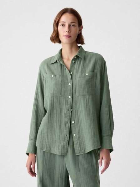 GAP Cămașă din muselină oversize GAP