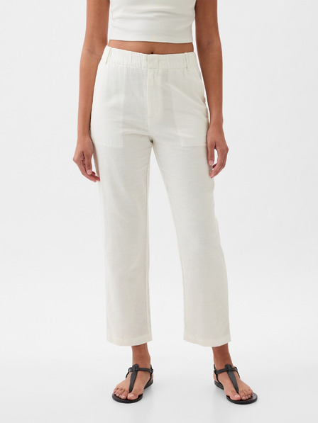 GAP Pantaloni High Rise din amestec de in GAP