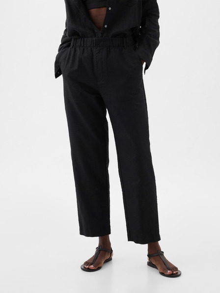 GAP Pantaloni High Rise din amestec de in GAP