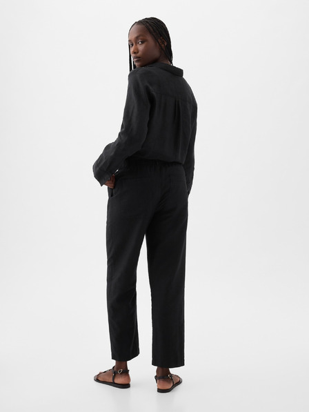 GAP Pantaloni High Rise din amestec de in GAP