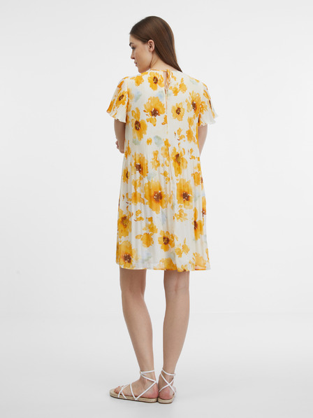 Orsay Rochie florală galbenă și bej pentru femei ORSAY