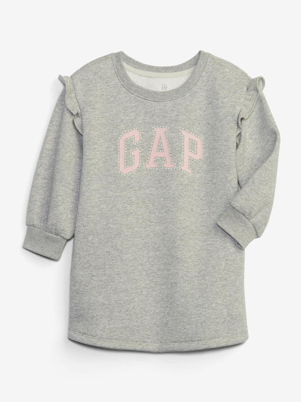 GAP Baby rochie cu glugă și logo GAP