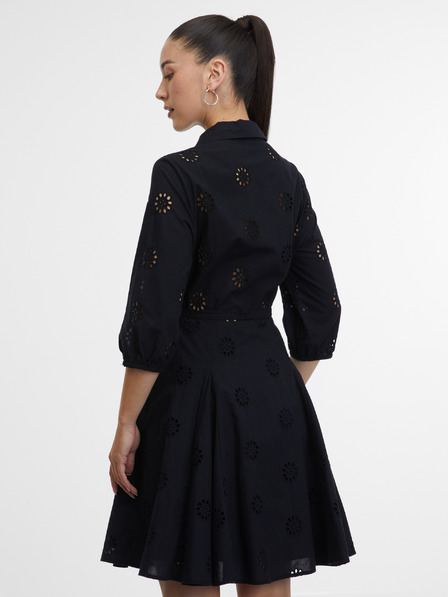 Orsay Rochie tip cămașă neagră pentru femei ORSAY
