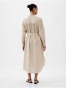 GAP Rochie cămașă midi din amestec de in GAP