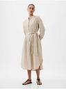 GAP Rochie cămașă midi din amestec de in GAP